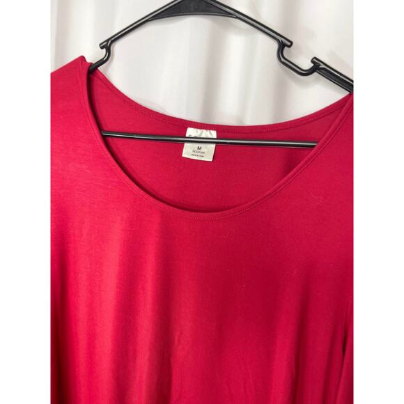 Soma red knit tee shirt t-shirt women's medium may be sleep shirt soft comfort - Picture 2 of 12